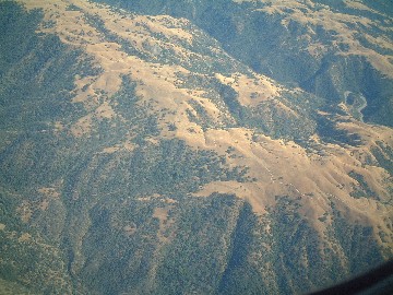 飛行機から見たアメリカの風景